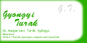gyongyi turak business card