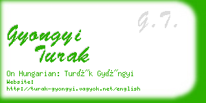 gyongyi turak business card